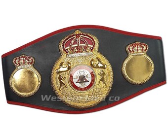 WBC世界タイトル戦 メダル WBA Replica Title Belt: Black Flux Leather, 4mm Zinc Plates - Etsy