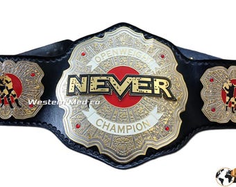 IWGP Never Openweight Championship Replica Belt: Adult Size, Genuine Leather