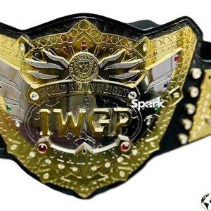 IWGP V5 World Heavyweight Wrestling Championship Replica Title Belt 4mm Zinc Metal Plates Dual Layer Genuine Leather Strap, NEW IWGP V5 Belt