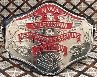 Cintura da campionato televisivo NWA: pelle nera, replica in edizione limitata
