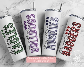 Personalized Skinny Stainless Steel Cups|College Bed Party|High School Graduation Gifts|Customized Tumbler Gifts for College|Custom Tumbler