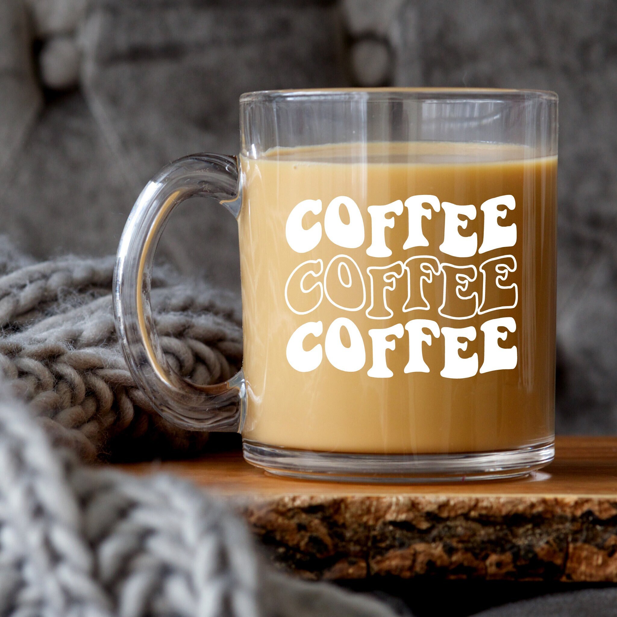 Oversized Coffee Glass Mug Coffee Mug Clear Glass Mug Etsy