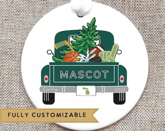 Custom College Ornament, College Student Gift, Christmas Ornaments, Custom College Gifts, College Dorm, School Ornament, Personalized Gift