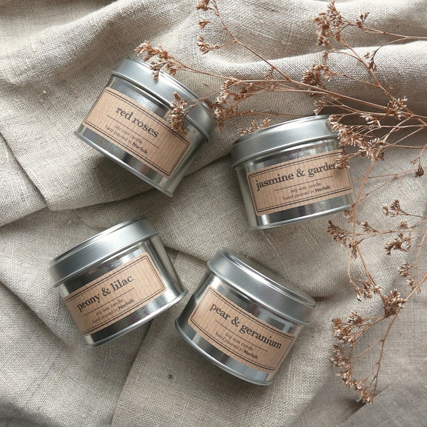 Bestseller set of 4 candles | handmade soy wax candles | housewarming gift | eco friendly vegan | new home candle | gift set | Norfolk | UK