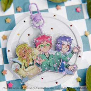 Holostar Acryl Schlüsselanhänger PK Psychic Trio de Saiki K // VORBESTELLUNG