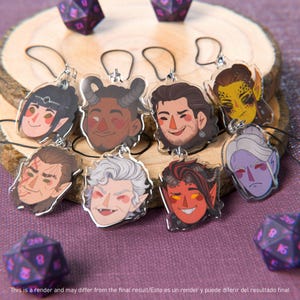BG3 Phone Charms 1.5 epoxy // OPEN BALDURS PRE-ORDER (astarion, shadowheart, karlach, gale, lae'zel, halsin, minthara, wyll)