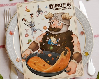 Food in Dungeon A5/A4 Print: Anime