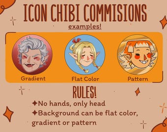 Icono Chibi personalizado, archivo digital: Art Commission