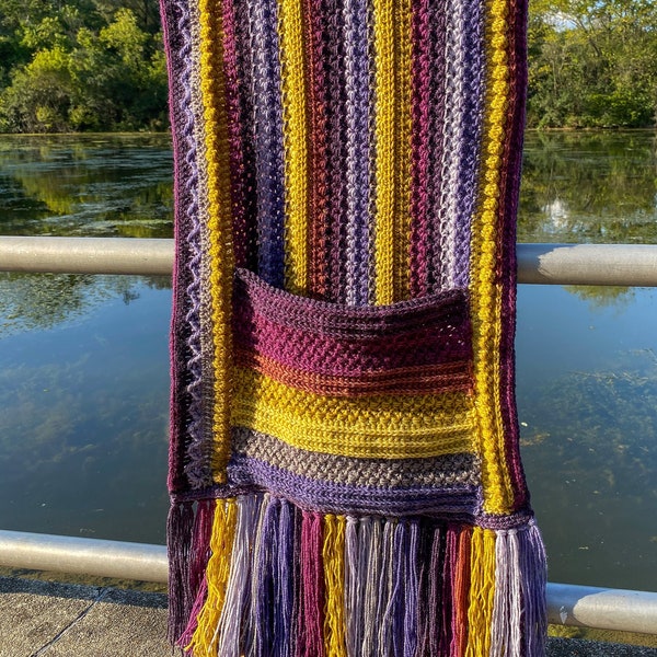 Stargazer Crochet Pattern, Pocket Shawl, Easy Crochet, Crochet Pocket Scarf, Crochet Shawl, Crochet Pattern, Boho, Beginner, Intermediate