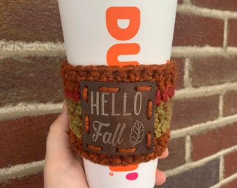 Cream & Sugar Crochet Cozy Pattern, Cozy Pattern, Fall, Crochet Cozy Pattern, Coffee Cozy, Crochet Gift, Starbucks Cozy, Cold Brew Cozy,