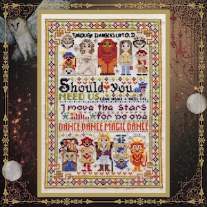 Padrão de ponto cruz Dance Magic: Citação de filme dos anos 80 (PDF digital)