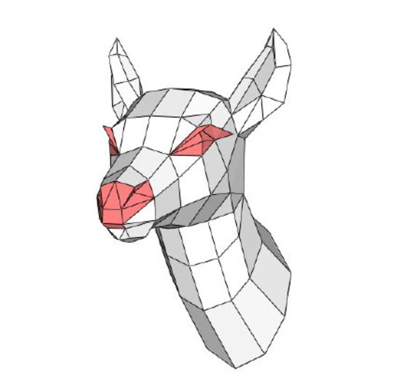 Deer family papercraft