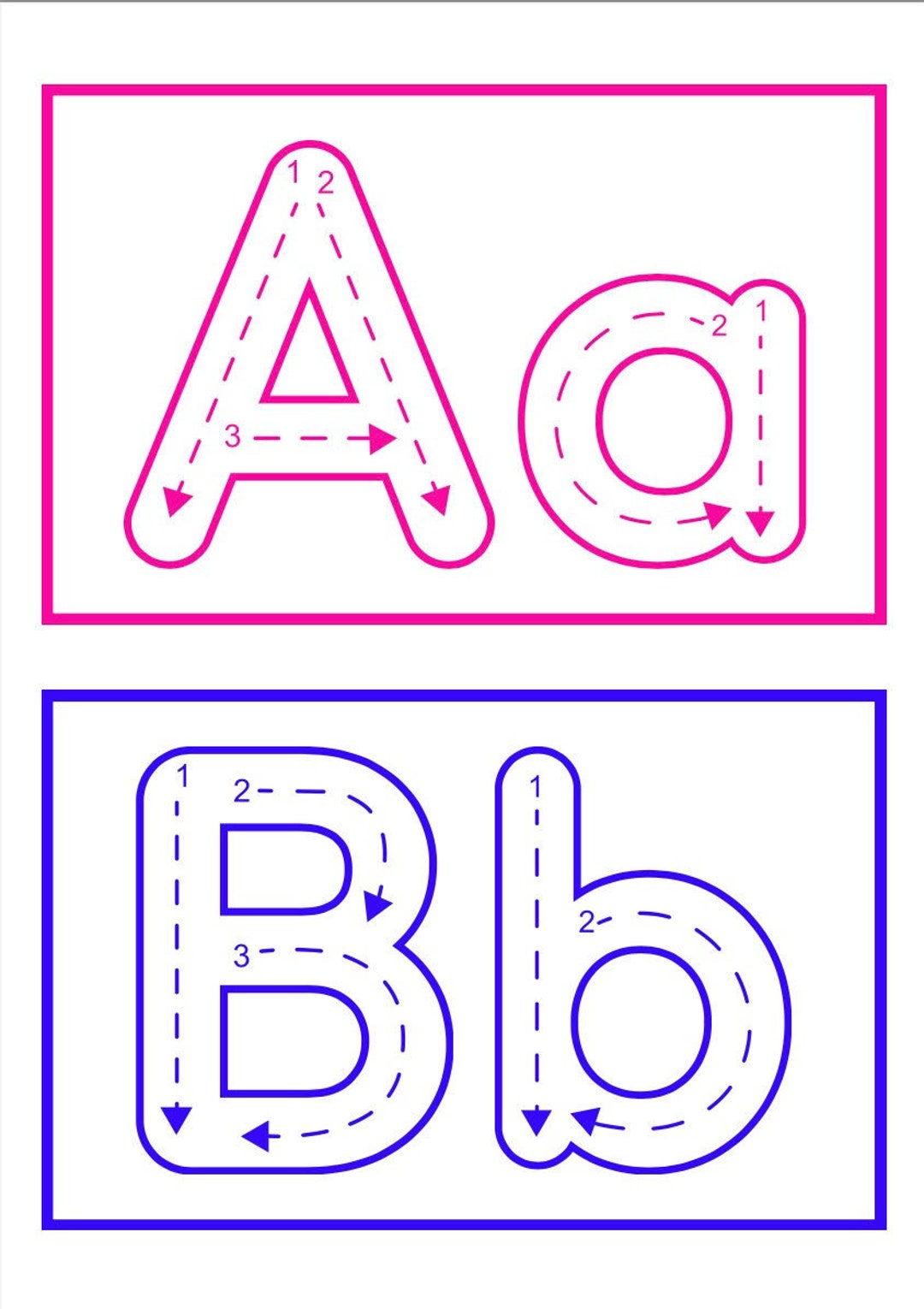 Alphabet Tracing Cards Tracing Printables Letter Tracing Cards Abc
