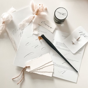 Mini Kalligraphie Starter Kit, lernen Sie moderne Kalligraphie, Kalligraphie Weihnachtsgeschenk für Sie, personalisiertes Weihnachtsgeschenk, Stift, Feder und Tinte