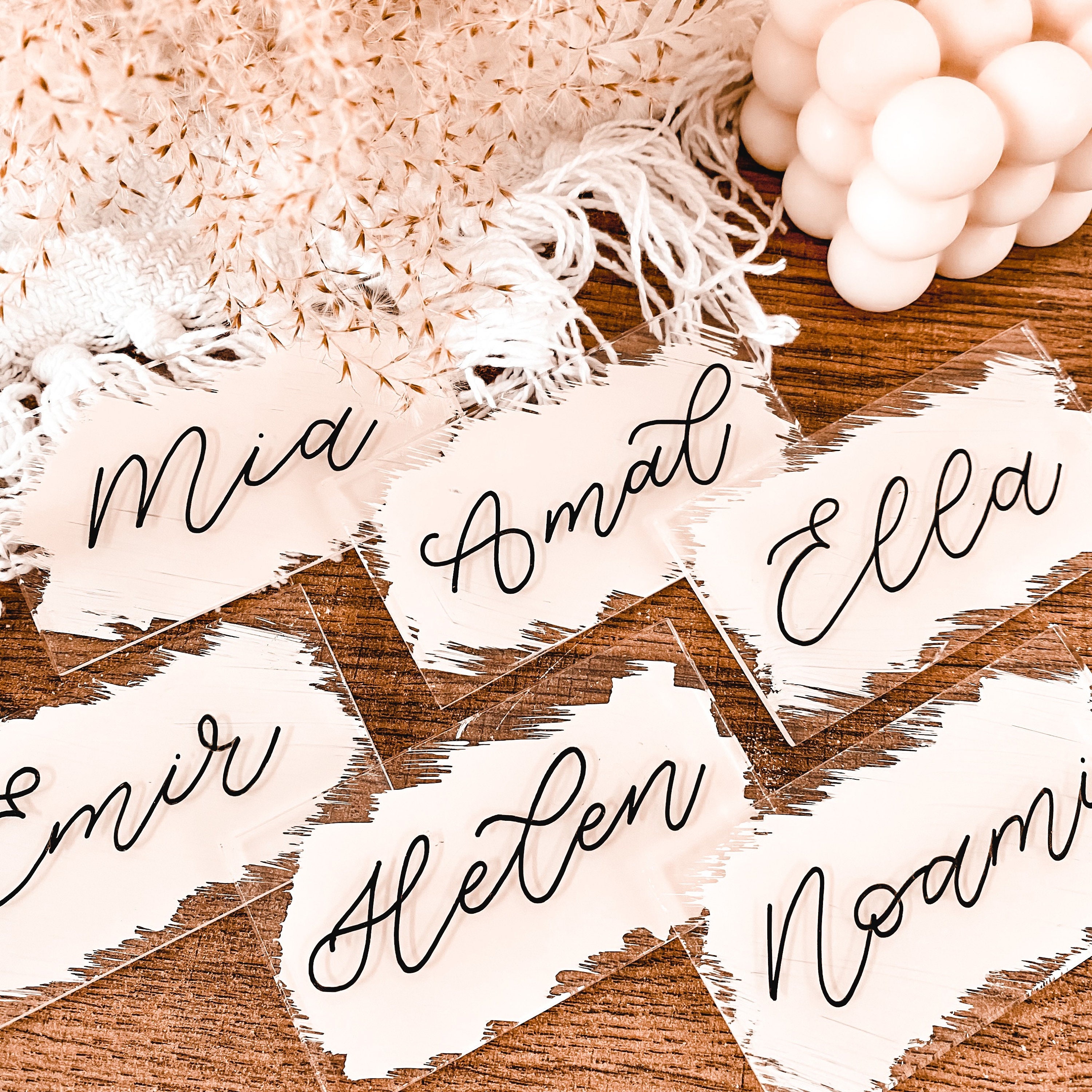 Acrylic Place Names Acrylic Table Names Place Cards Etsy