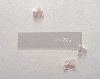 Blush Pink Wedding Place Cards, Table Name Cards, Calligraphy Wedding Name Tags, Wedding Escort Cards, Wedding Table Seating Cards