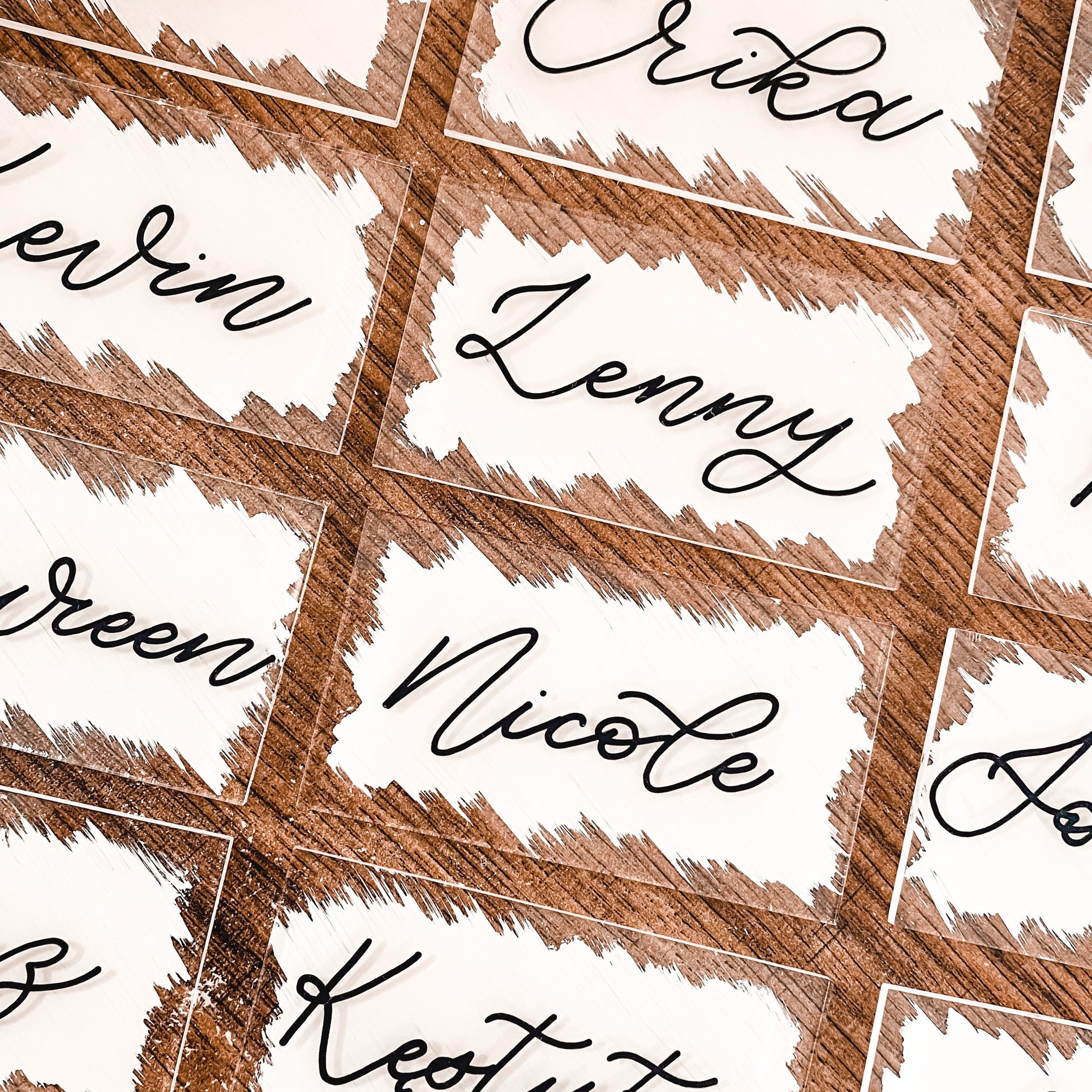 Acrylic Place Names Acrylic Table Names Place Cards Etsy