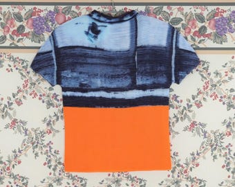 Me ISSEY MIYAKE Art Print Pleated Short Sleeve Top - Etsy
