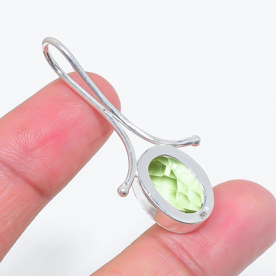 Ciondolo In Ametista Verde, Ciondolo In Argento Sterling 925, Ciondolo - Foto 8