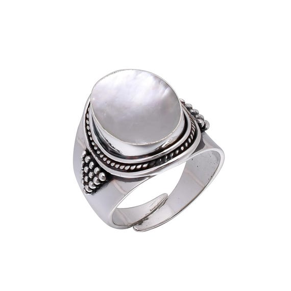 ヴィンテージ！ Sterling Silver Oval リング 925 Sterling Silver Double Headed Eagle Oval Moonstone Men's