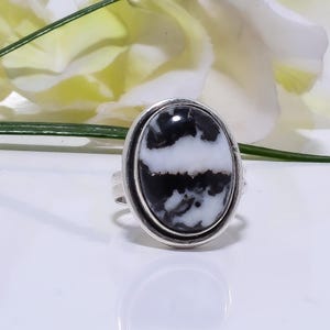 White Buffalo Turquoise Gemstone 925 Sterling Silver Ring, Adjustable Ring,  Gemstone Ring, Beautiful Birthday Jewelry, Valentine&#39;s Day Gift