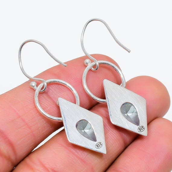 Orecchini In Argento Sterling Con Autentico Topazio Mistico - Foto 9