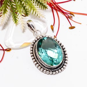 Apatite Pendant, 925 Sterling Silver Pendant, Blue Gemstone Pendant, Handmade Pendant, Men Women Pendant, Birthday Gift For All Friends.