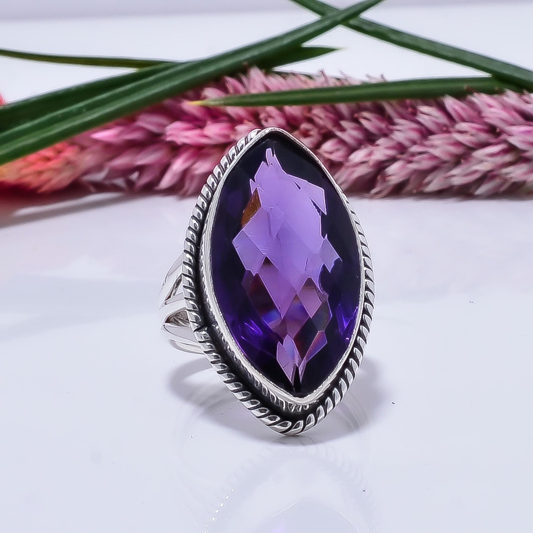 Amethyst ring - Etsy 日本
