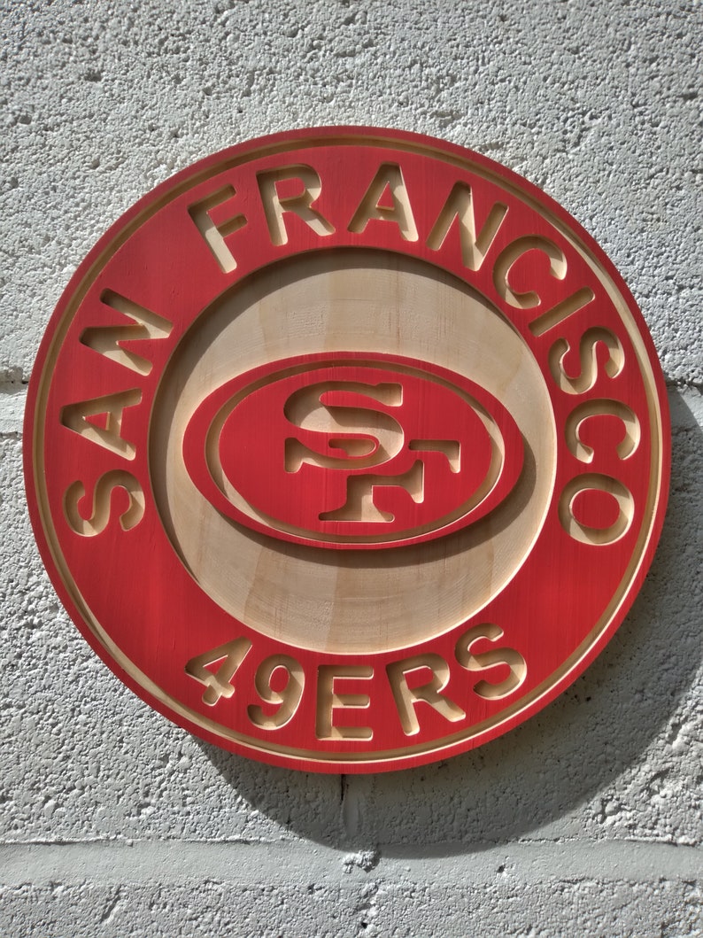 thumbnail image 2 of San Francisco 49ers NFL Round Decal – Vinyl, Made In USA 2 of 6