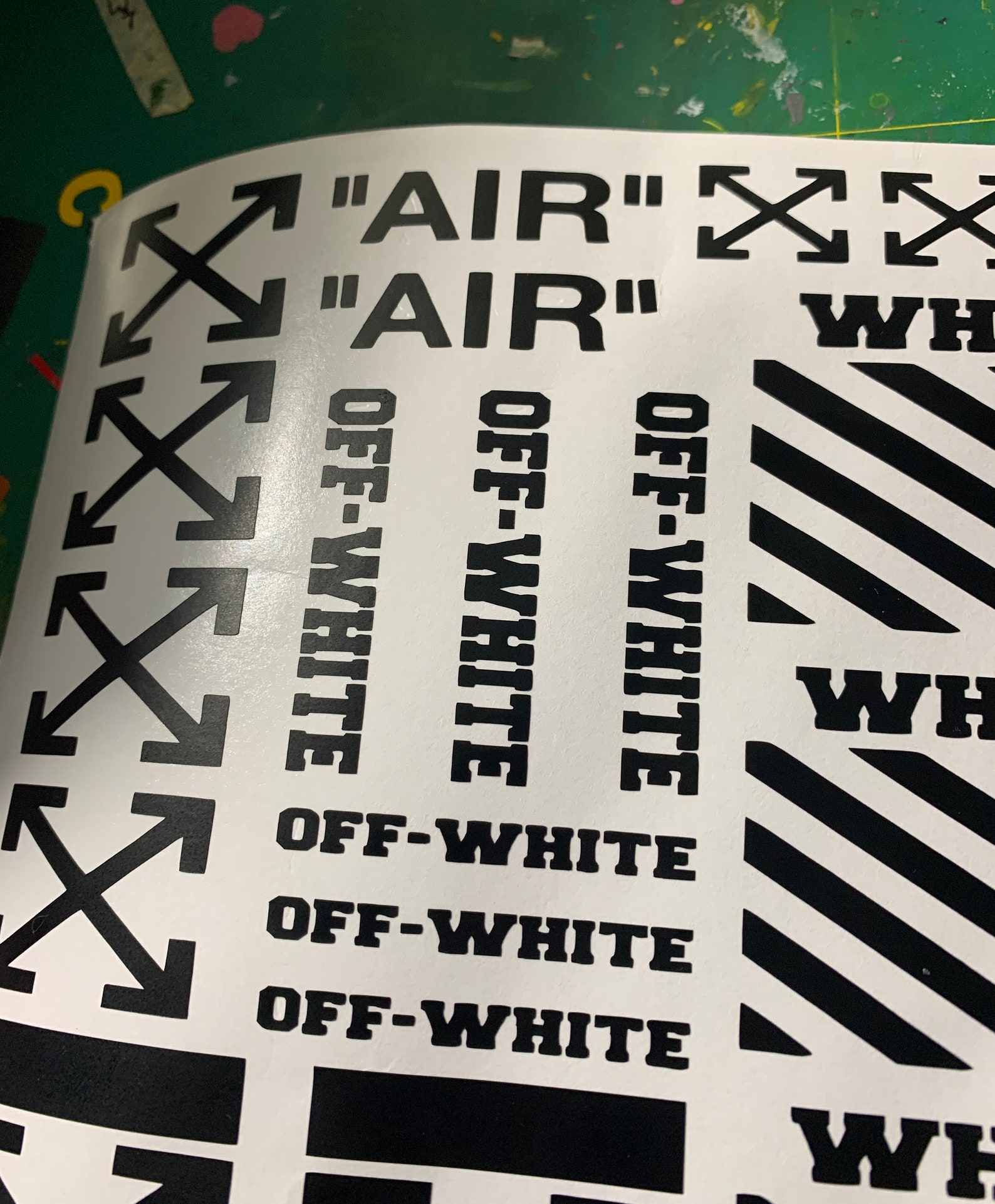 2 8X9 OFF-WHITE Stencil Vinyl Perfect For Shoe & Sneaker | Etsy