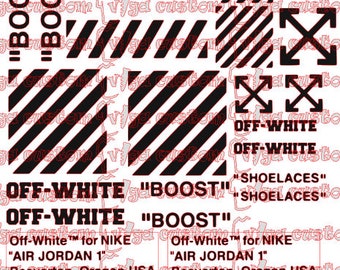 2 8X9 OFF-WHITE Stencil Vinyl Perfect For Shoe & Sneaker | Etsy