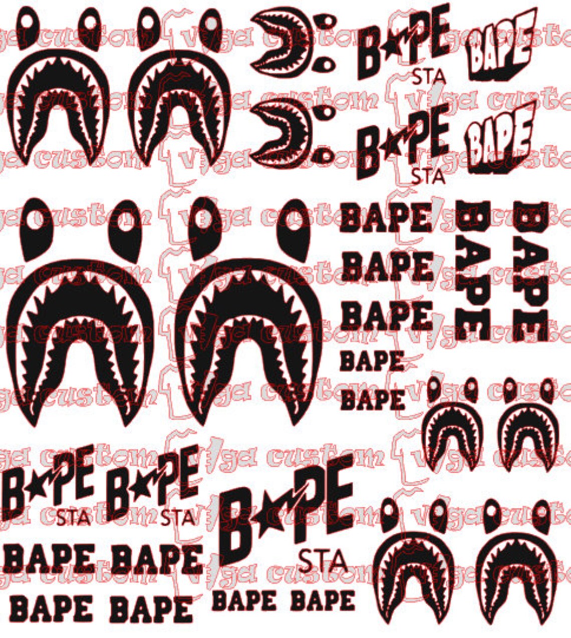 Bape Logo Stencil Bape Teeth Stencil Hospital Insurance Management