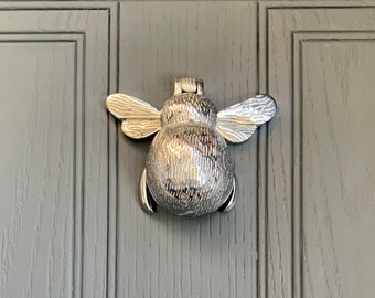 Heurtoir de porte abeille bourdon de style antique vintage avec finition chromée ou laiton poli