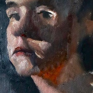 Ritratto sciolto – Studio ad olio su carta
