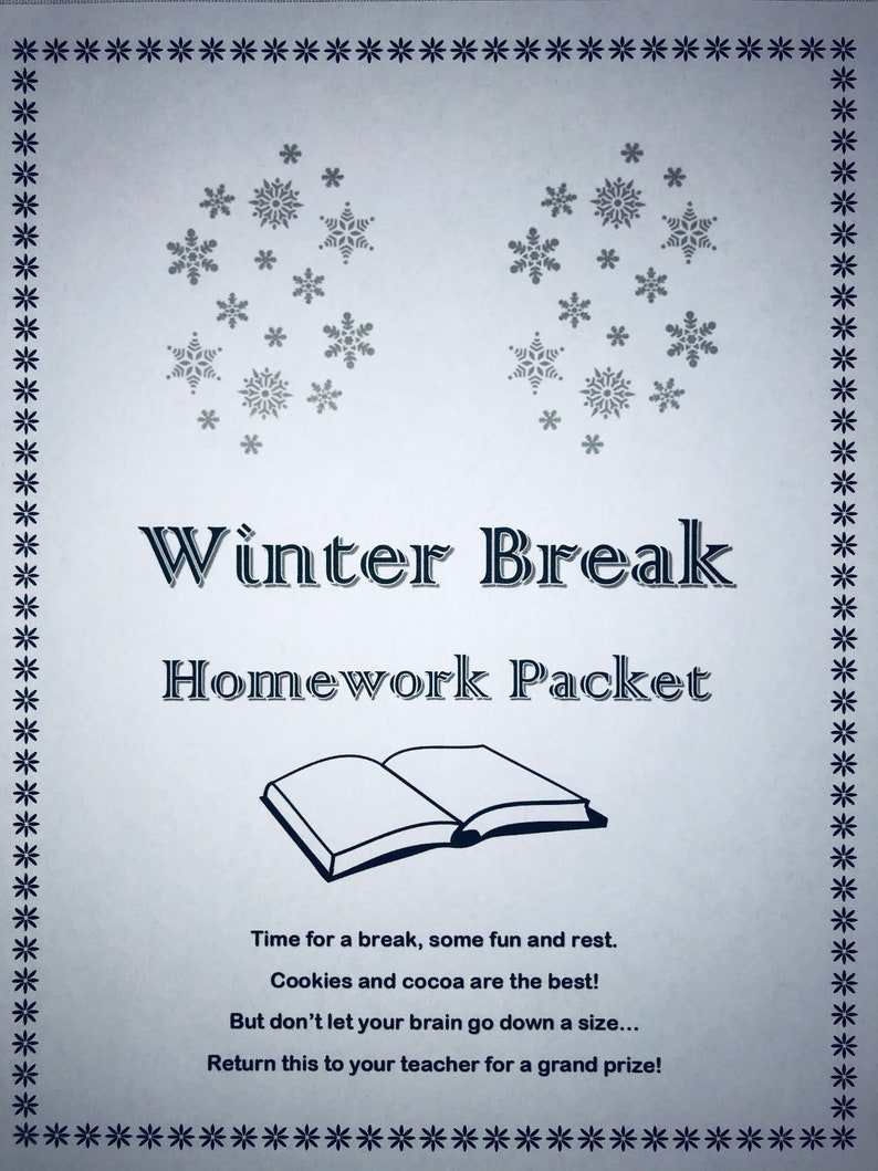 winter break holiday homework kvs