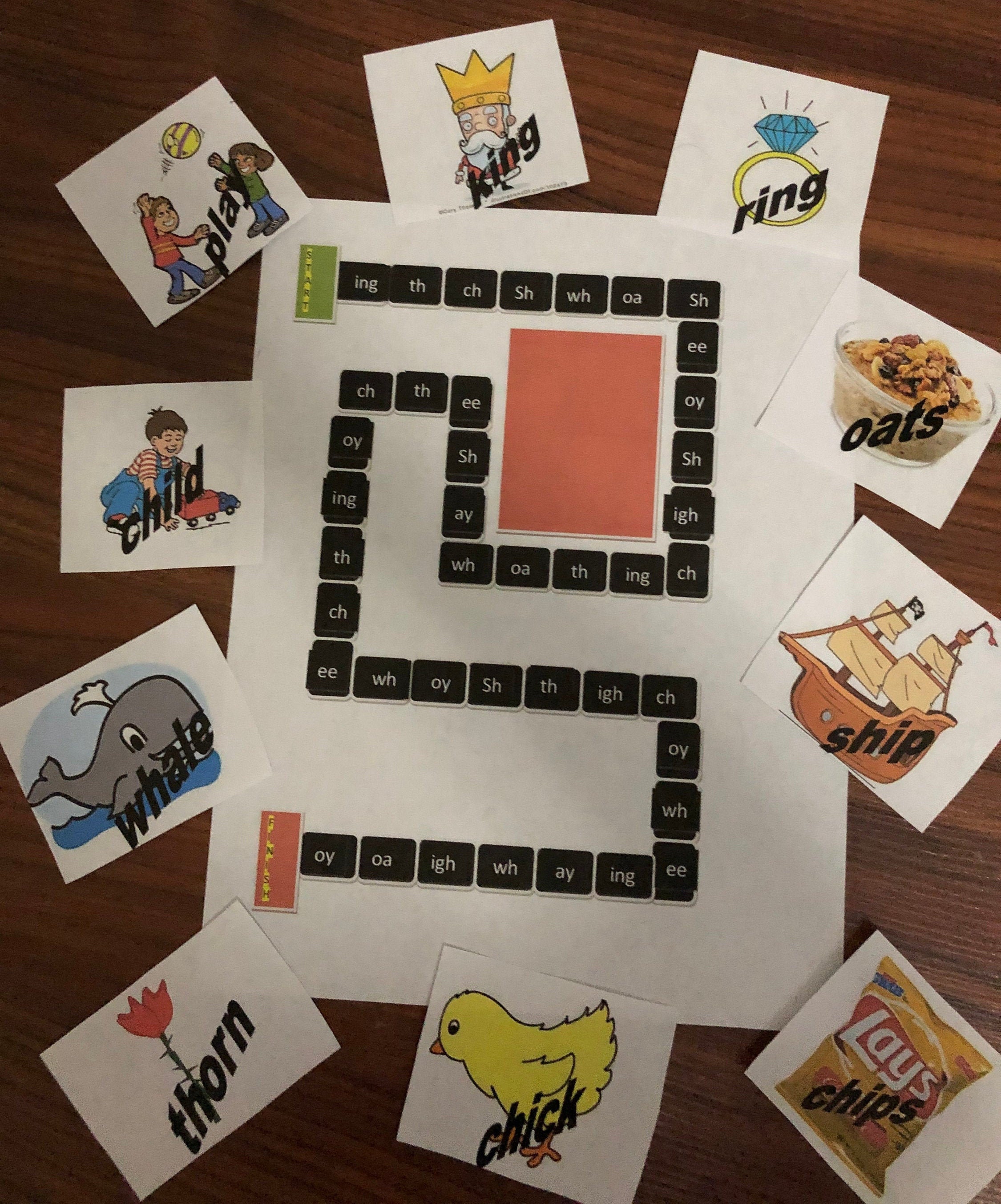 Phonics Board Game Printable Board and Cards - Etsy