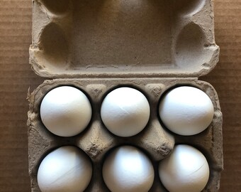 Goat Milk Soap Eggs 1/2 doz (Unscented, no artificial fragrances) *NOT FOR EATING*