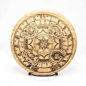 Custom Laser Engraved Solid Pine Circular Wood Plaque [8&quot;]