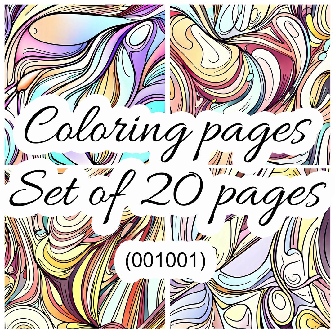 Abstract Serenity Coloring Book for Adults Coloring Book for - Etsy