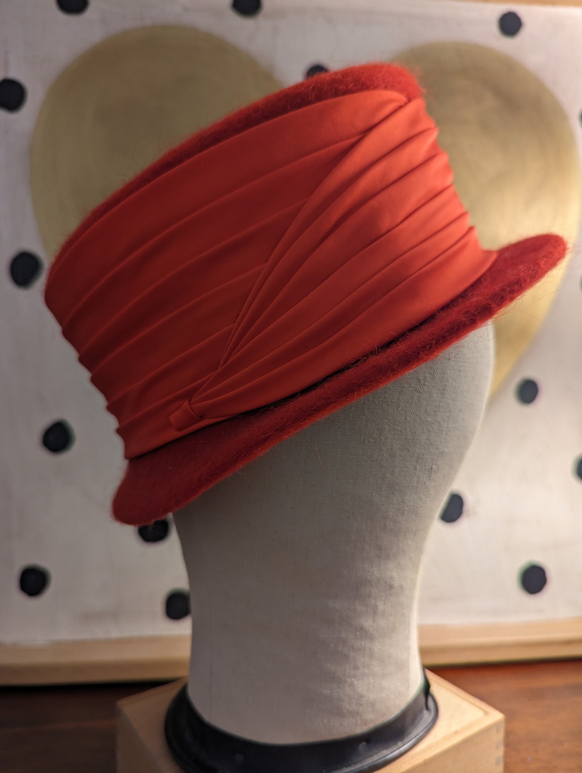 Rare Urbi et Orbi Hat | 1950s Black Pillbox