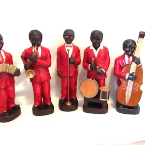 希少】 大型 ジャズマン ウッドベース フィギュア オブジェ 置物