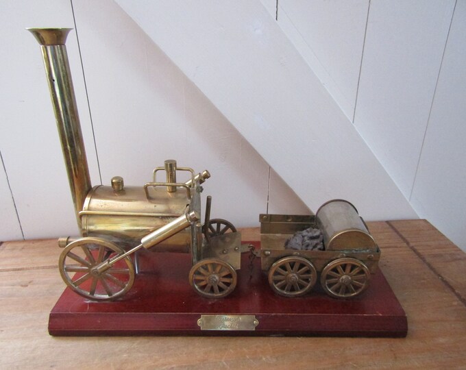 Stephenson's Rocket Steam Engine Model Brass Model Etsy