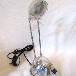 Lampada da tavolo orientabile - Luce da ufficio o da comodino - Su bracci telescopici - Alogena
