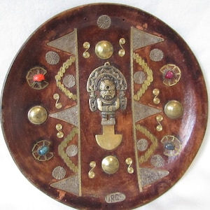 Seltener INKA Style Wandteller - Bolivianische UROS - Peru - Inka-Stamm - Peruanischer Wandteller
