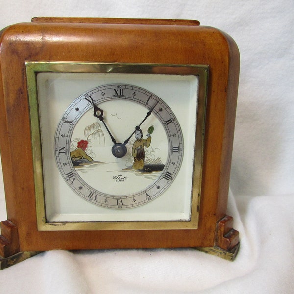 Old Eliott Clock - Working Order - Vintage - Japanese Figures - Vintage