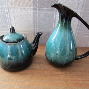 Tea pot and Pitcher - Vintage Blue Mountain Pottery Canada - Highly Collectable