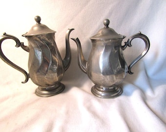 Tea Pot - Vintage Tea Coffee Pots - Silver Plated Tea pot - Silver Plated Coffee Pot