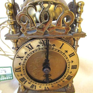 Smiths electric Clock - Working Order - Brass clock - Lantern style