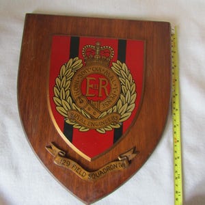 Large British Military - Wall Plaque Royal Engineers - 129 Field Squadron (V)- Army - Forces RE