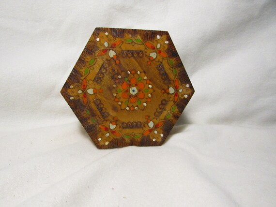 Hand Crafted Box - Hexagonal Shape - Trinket - Je… - image 8